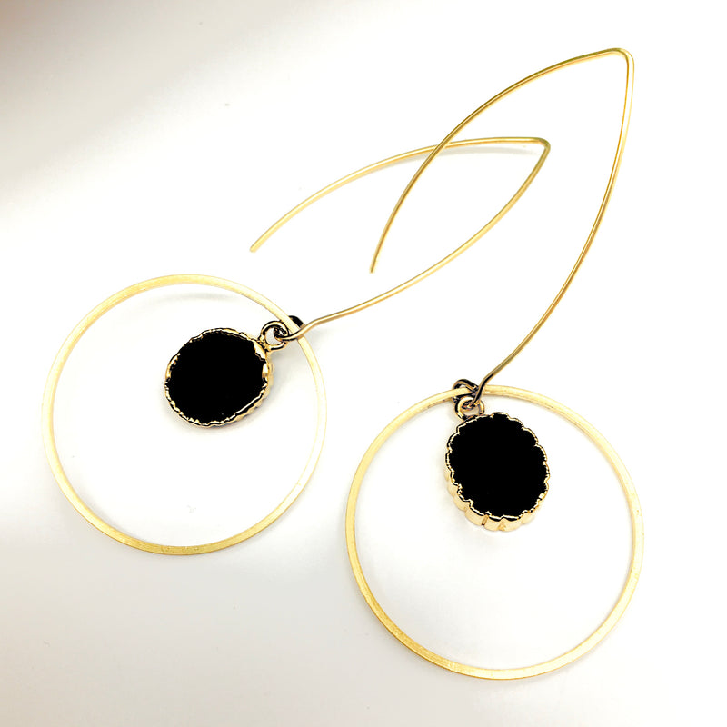 Boucles "Rōsie" Onyx